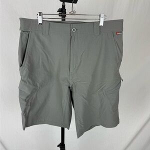 Simms Men's Charcoal Cargo Lightweight 9” Shorts